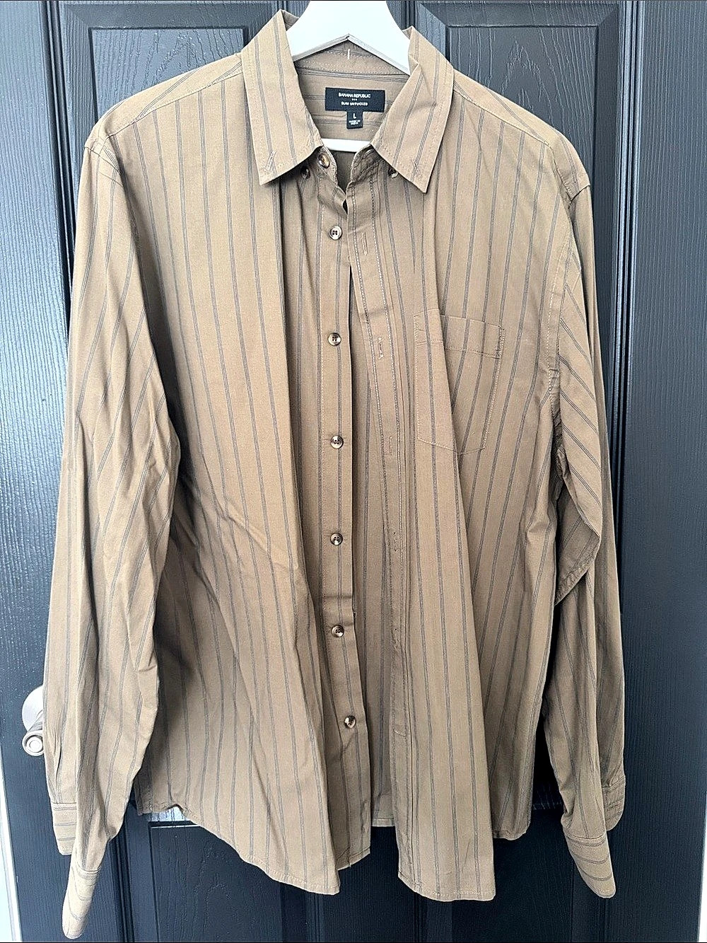 Banana Republic Men's Striped Button Down Shirt Size Large